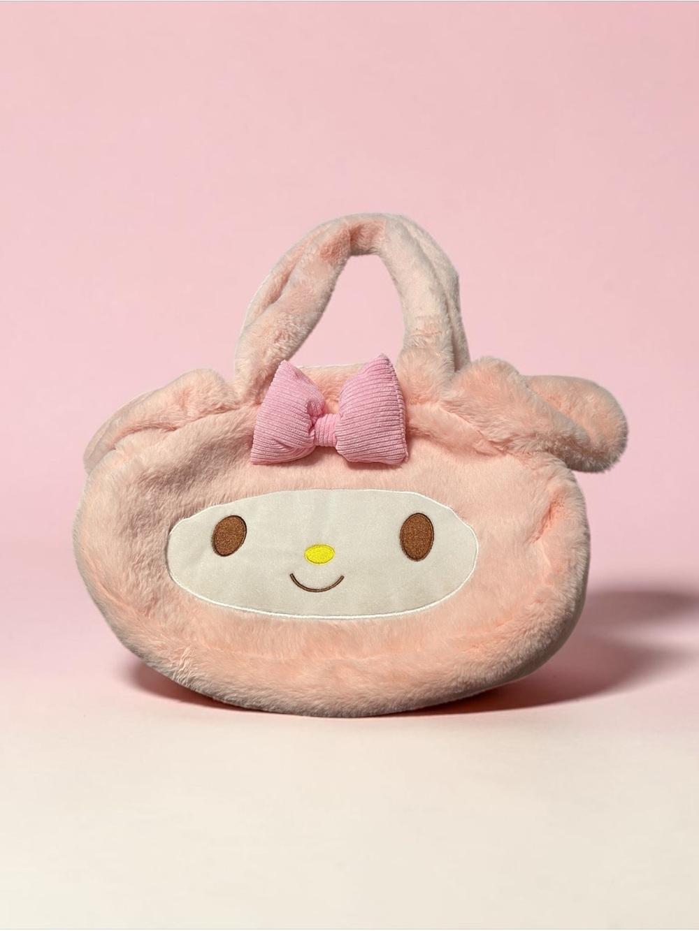 Sanrio My Melody Plush Handbag in Light Pink with Bow